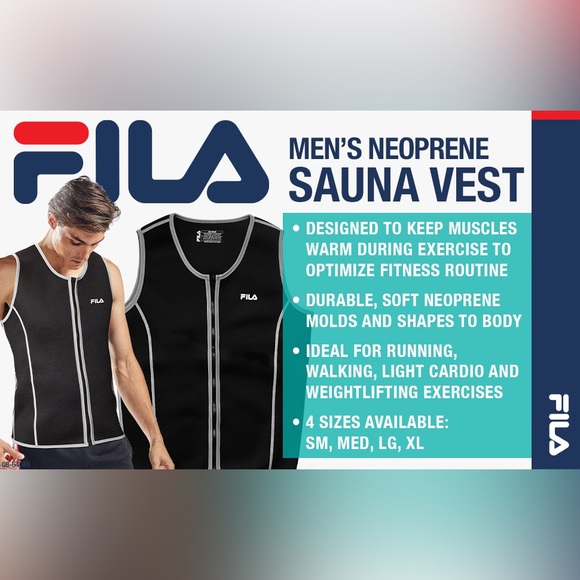 Fila Men's Neoprene Sauna Zipper Vest - Size Med NWOT - Picture 11 of 11